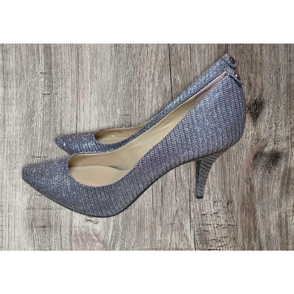 Michael Kors silver sparkly heels. Size 8M.‎ Excellent condition - Picture 5 of 7